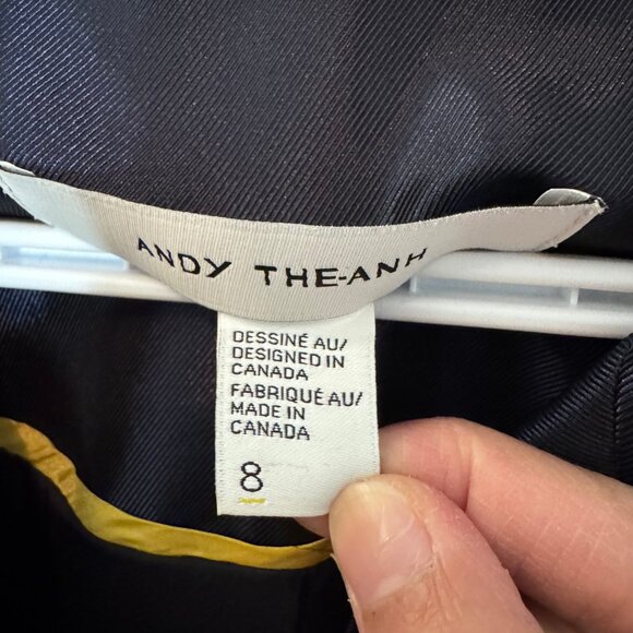 Andy The-Anh women's two-tone single button long sleeve blazer size 8 - Picture 10 of 11